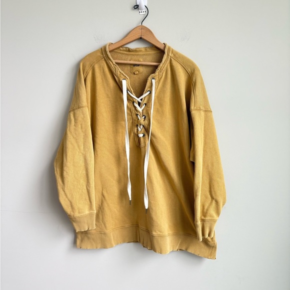 American Eagle Oversized Lace-Up Sweatshirt XL - Picture 2 of 4